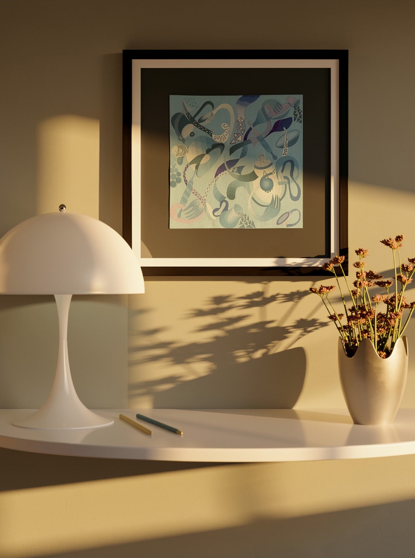 Waves of Thought shown in warm golden-hour light.